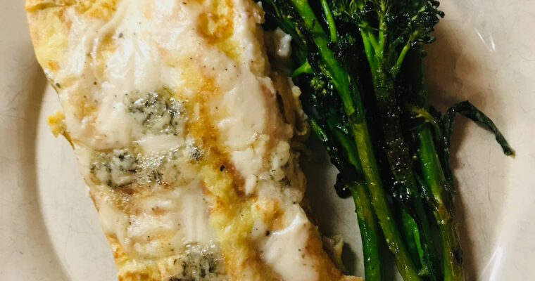 Savory Crepes with Chicken, Apples & Blue Cheese