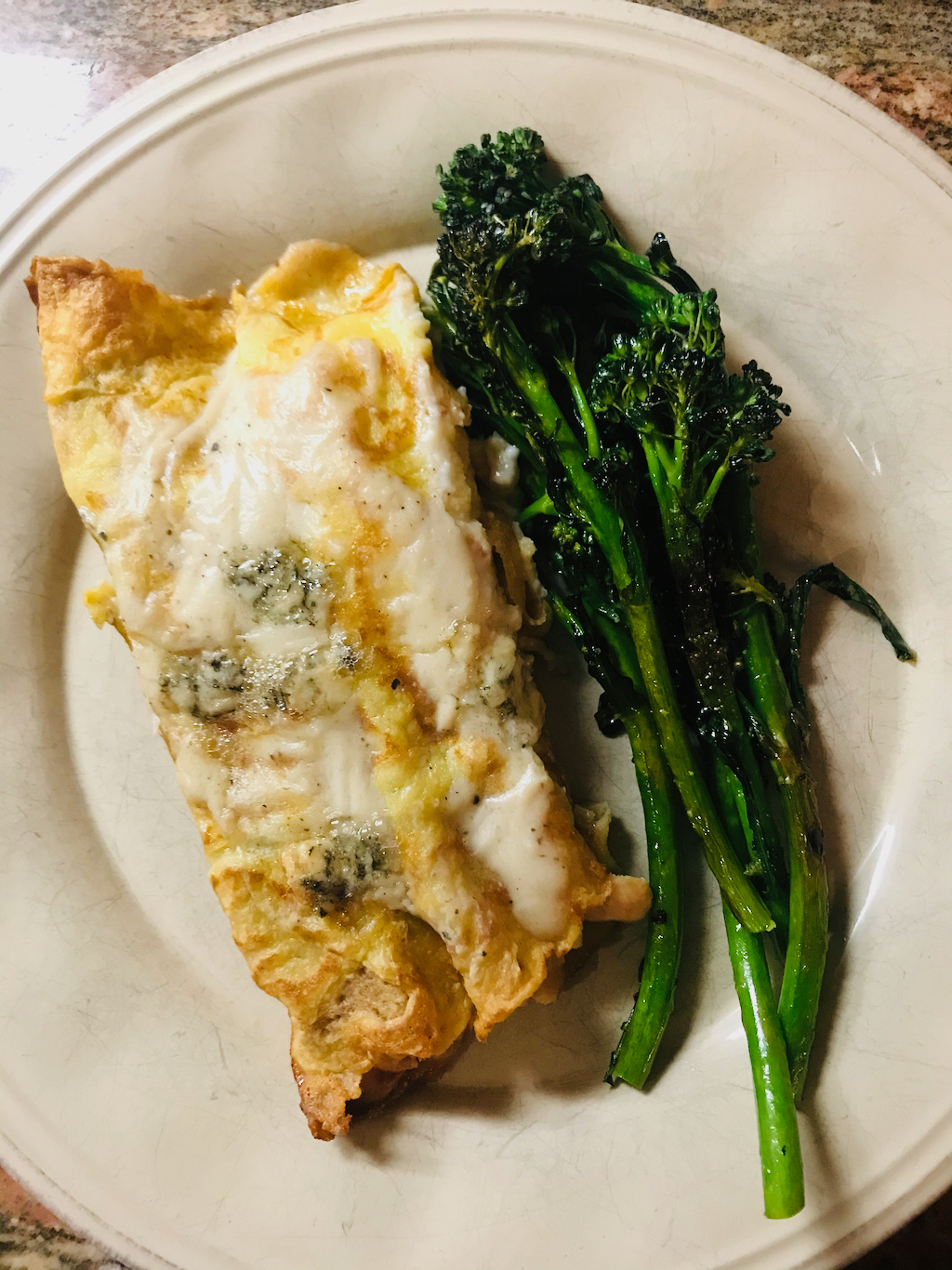 Savory Crepes with Chicken, Apples & Blue Cheese